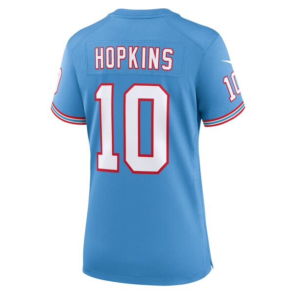 DeAndre Hopkins Tennessee Titans Nike Women's Oilers Throwback Player Game Jersey - Light Blue/Navy - Image 4