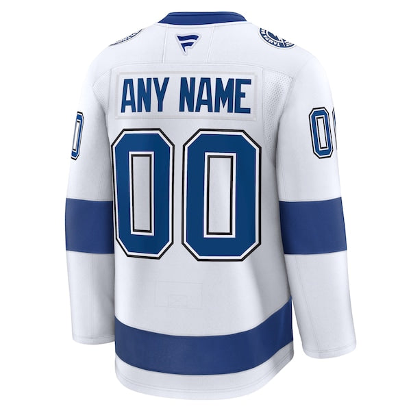 Tampa Bay Lightning Away Premium Custom Jersey - White/Black/Blue - Image 4