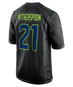 Alternative view of Men's Seattle Seahawks Devon Witherspoon Nike Black Super Bowl LX Patch Carbon Fashion Game Jersey