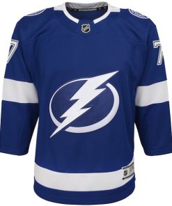 Alternative view of Victor Hedman Tampa Bay Lightning Youth Home Premier Player Jersey - Blue