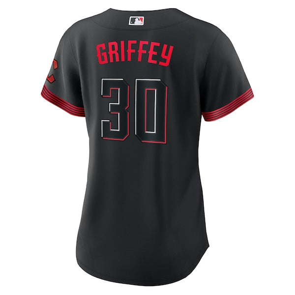 Ken Griffey Jr. Cincinnati Reds Nike Women's 2023 City Connect Replica Player Jersey - Black - Image 3