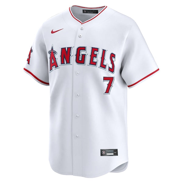 Jo Adell Los Angeles Angels Nike Home Limited Player Jersey - White - Image 2