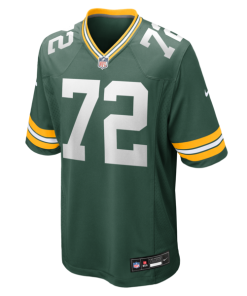 Alternative view of Brant Banks Green Bay Packers Nike Team Game Jersey -  Green
