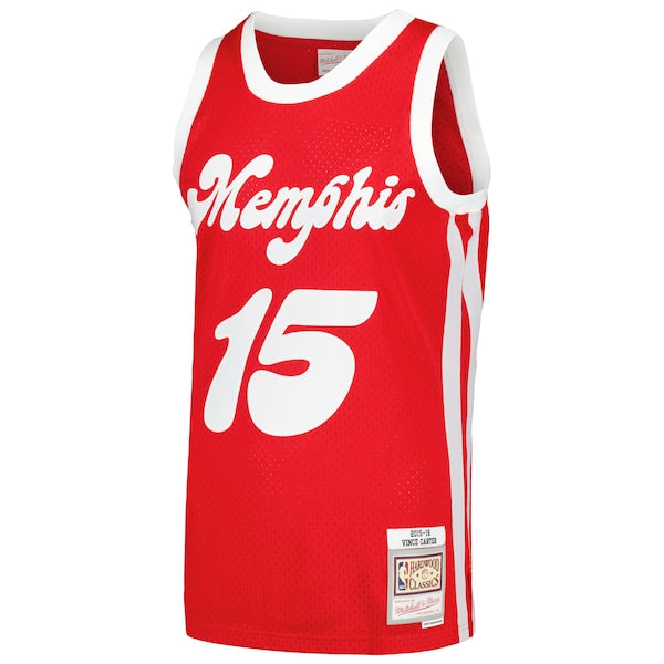 Vince Carter Memphis Grizzlies 2015/16 Hardwood Classics Swingman Jersey - Red - Image 2