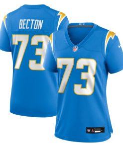 Mekhi Becton Los Angeles Chargers Nike Women's Team Game Jersey -  Powder Blue