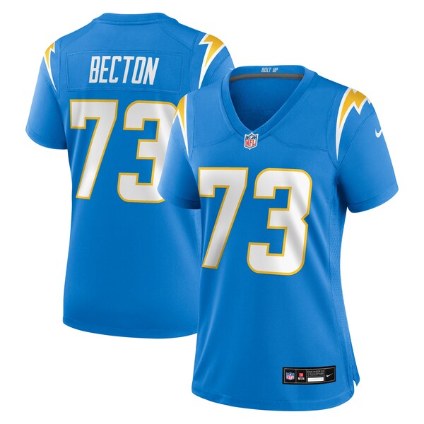 Mekhi Becton Los Angeles Chargers Nike Women's Team Game Jersey - Powder Blue