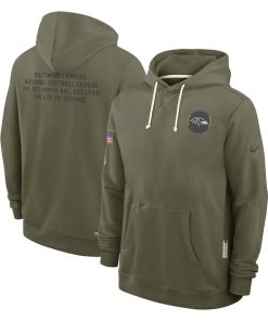Baltimore Ravens Nike 2025 Salute to Service Sideline Standard Issue Dri-FIT Hoodie - Olive