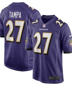 T.J. Tampa Baltimore Ravens Nike Team Game Jersey -  Purple