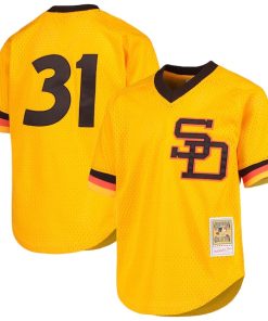 Dave Winfield San Diego Padres Youth Cooperstown Collection Mesh Batting Practice Jersey - Gold