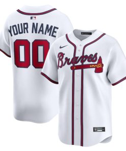 Atlanta Braves Nike Home Limited Custom Jersey - White