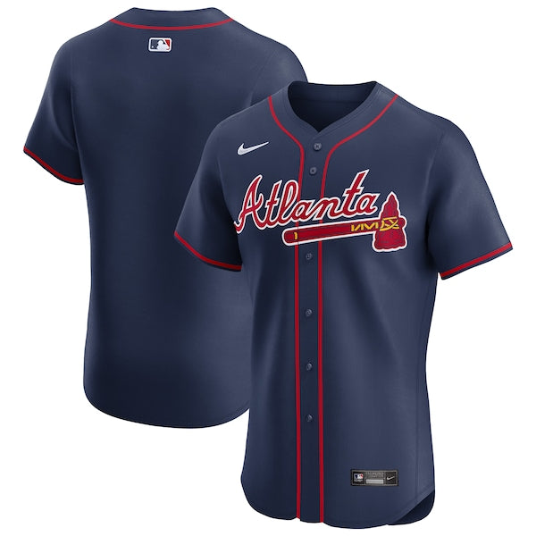Atlanta Braves Nike Alternate Elite Jersey - Navy - Image 2