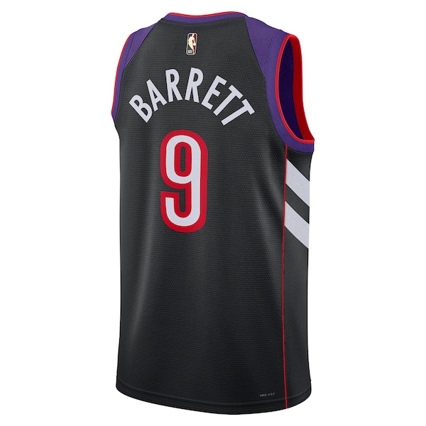 RJ Barrett Toronto Raptors Nike Unisex 2024/25 Swingman Jersey - Purple - Classic Edition - Image 3