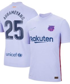 Pierre-Emerick Aubameyang Barcelona Nike 2021/22 Away Vapor Match Authentic Player Jersey - Purple