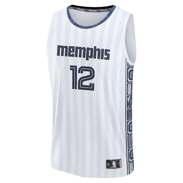 Ja Morant Memphis Grizzlies Youth 2025/26 City Edition Fast Break Jersey - White - Image 2