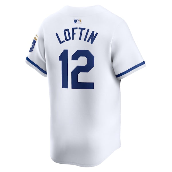 Nick Loftin Kansas City Royals Nike Home Limited Player Jersey - White - Image 3