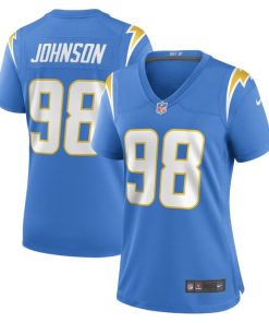 Austin Johnson Los Angeles Chargers Nike Women's Game Player Jersey - Powder Blue