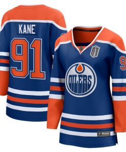 Evander Kane Edmonton Oilers  Women's 2025 Stanley Cup Final Home Breakaway Jersey - Royal