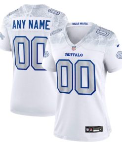 Buffalo Bills Nike Women's 2025 Rivalries Collection Custom Game Jersey - White/Royal