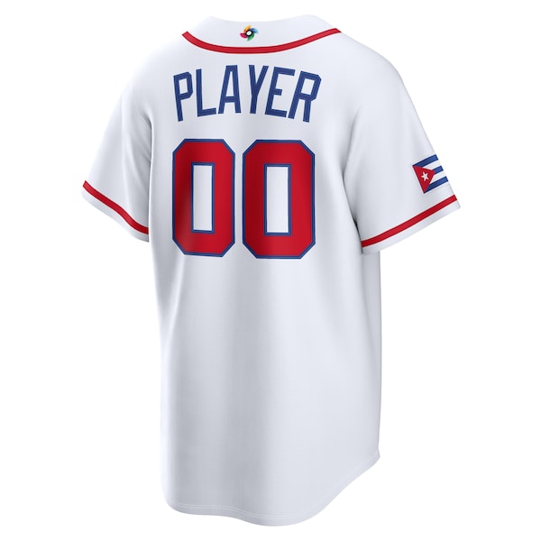 Cuba Baseball Nike 2026 World Baseball Classic Home Pick-A-Player Jersey - White - Image 3
