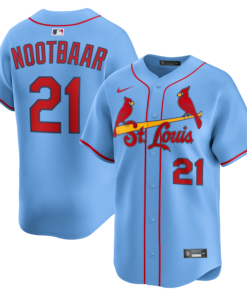 Alternative view of Lars Nootbaar St. Louis Cardinals Nike Alternate Limited Jersey - Light Blue/White