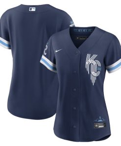Kansas City Royals Nike Women's 2022 City Connect Replica Jersey - Navy