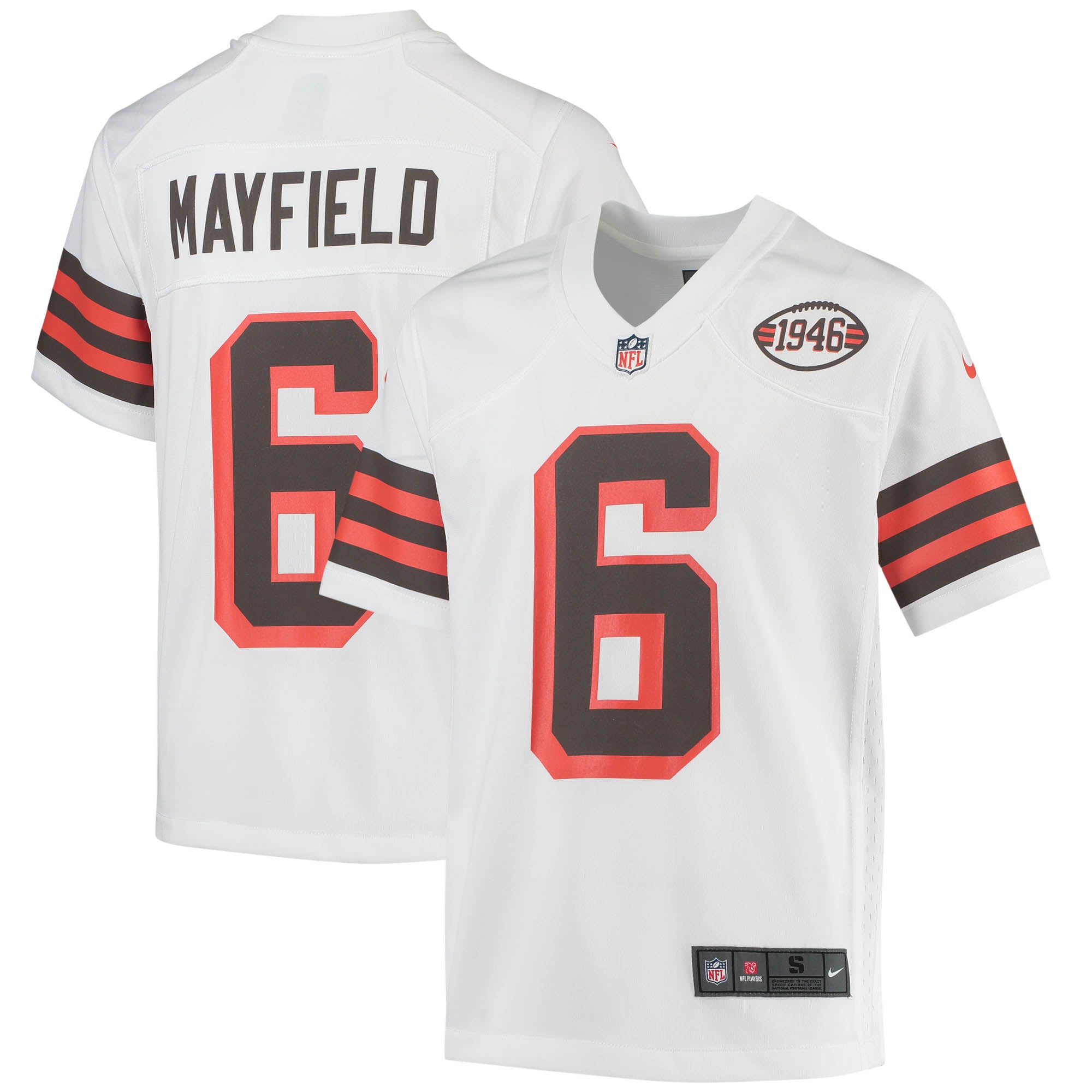 Baker Mayfield Cleveland Browns Nike Youth Game Player Jersey - Brown/White - Image 6