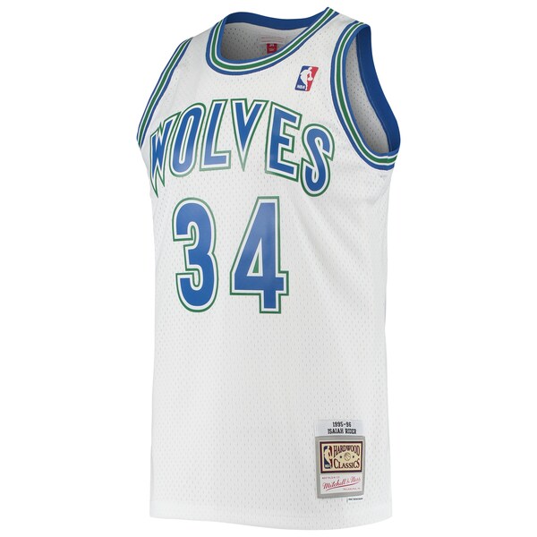 Isaiah Rider Minnesota Timberwolves 1995/96 Hardwood Classics Swingman Jersey - White - Image 2