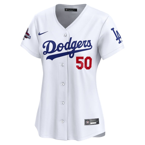 Mookie Betts Los Angeles Dodgers Nike Women's 2024 World Series Champions Home Limited Player Jersey - White - Image 2