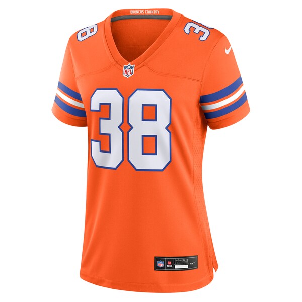 Jaleel McLaughlin Denver Broncos Nike Women's Mile High Collection 1977 Throwback Player Game Jersey - Orange - Image 2