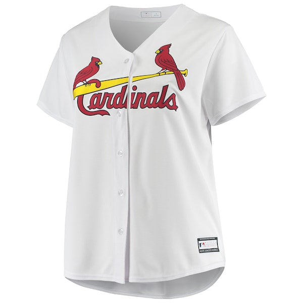 St. Louis Cardinals Women's Plus Size Home Replica Team Jersey - White - Image 2
