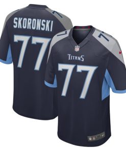 Peter Skoronski Tennessee Titans Nike 2023 NFL Draft First Round Pick Game Jersey - Navy