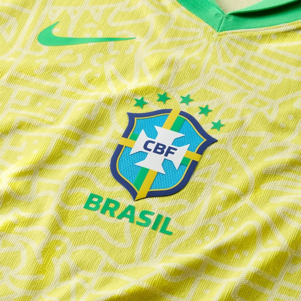 Brazil National Team Nike 2024 Home Match Authentic Jersey?ยจC Yellow - Image 6