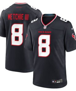 John Metchie III Houston Texans Nike Team Game Jersey -  Navy/Red/White