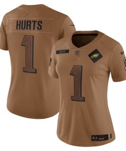 Jalen Hurts Philadelphia Eagles Nike Women's 2023 Salute To Service Limited Jersey - Brown