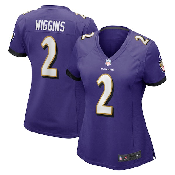 Nate Wiggins Baltimore Ravens Nike Women's Game Jersey - Purple