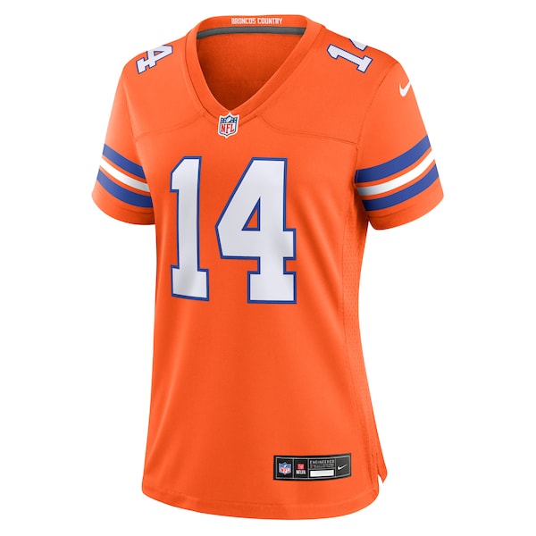 Courtland Sutton Denver Broncos Nike Women's Mile High Collection 1977 Throwback Player Game Jersey - Orange - Image 2