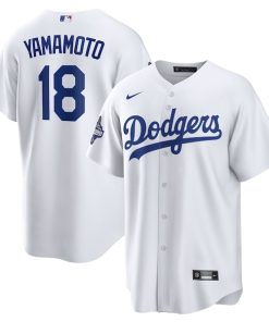 Yoshinobu Yamamoto Los Angeles Dodgers Nike 2025 World Series Champions Home Replica Jersey - White