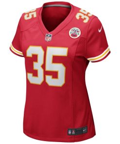 Alternative view of Christian Okoye Kansas City Chiefs Nike Women's Game Retired Player Jersey - Red