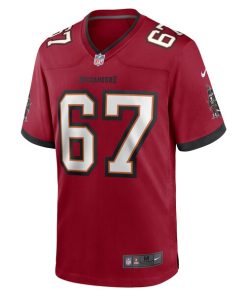 Alternative view of Luke Goedeke Tampa Bay Buccaneers Nike Game Player Jersey - Red