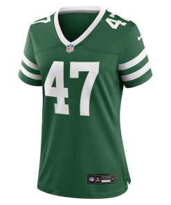 Alternative view of Andrew Beck New York Jets Nike Women's Team Game Jersey - Legacy Green