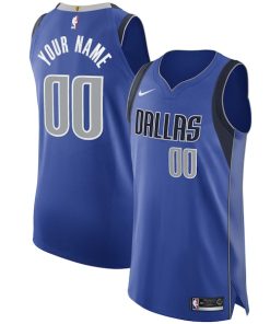 Dallas Mavericks Nike 2020/21 Authentic Custom Jersey Royal - Icon Edition