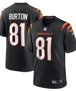 Jermaine Burton Cincinnati Bengals Nike  Game Jersey -  Black