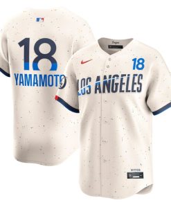 Yoshinobu Yamamoto Los Angeles Dodgers Nike City Connect Limited Jersey - Cream