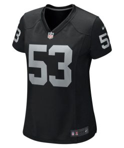 Alternative view of Isaac Darkangelo Las Vegas Raiders Nike Women's Team Game Jersey -  Black