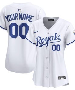 Kansas City Royals Nike Women's Home Limited Custom Jersey - White