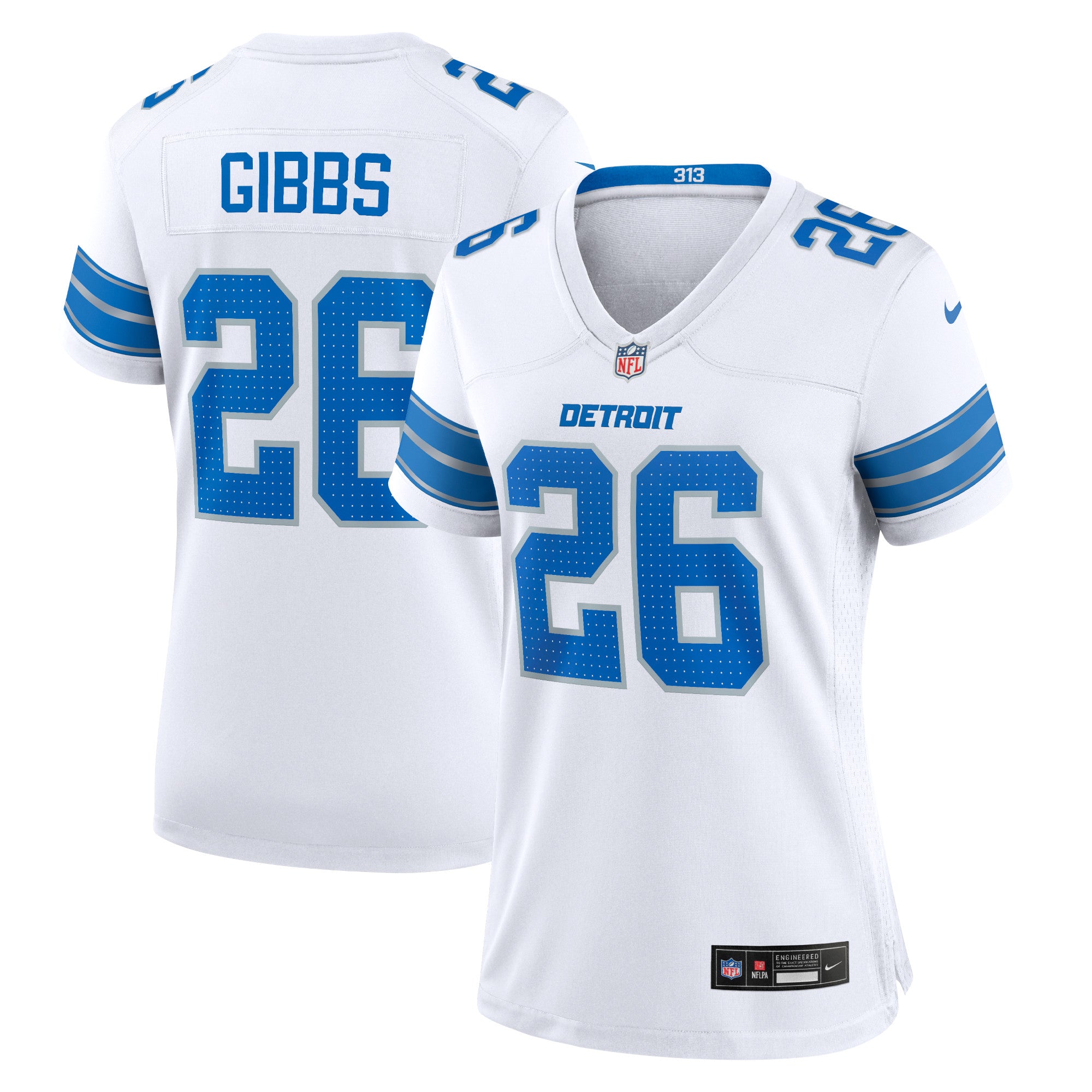 Jahmyr Gibbs Detroit Lions Nike Women's Game Jersey - Blue - Image 6