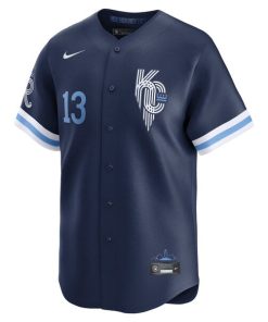 Alternative view of Salvador Perez Kansas City Royals Nike City Connect Limited Jersey - Navy