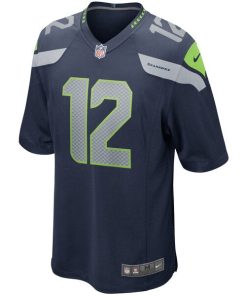Alternative view of 12s Seattle Seahawks Nike Team Game Jersey -  College Navy