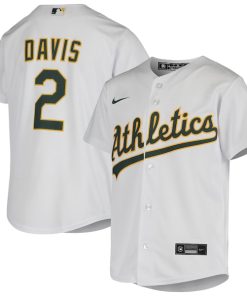 Khris Davis Oakland Athletics Nike Youth Home Jersey - White