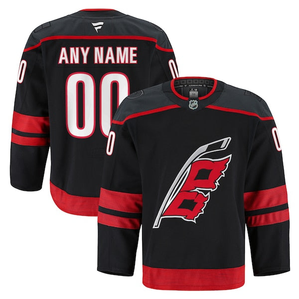 Carolina Hurricanes Home Authentic Pro Custom Jersey - Black/White